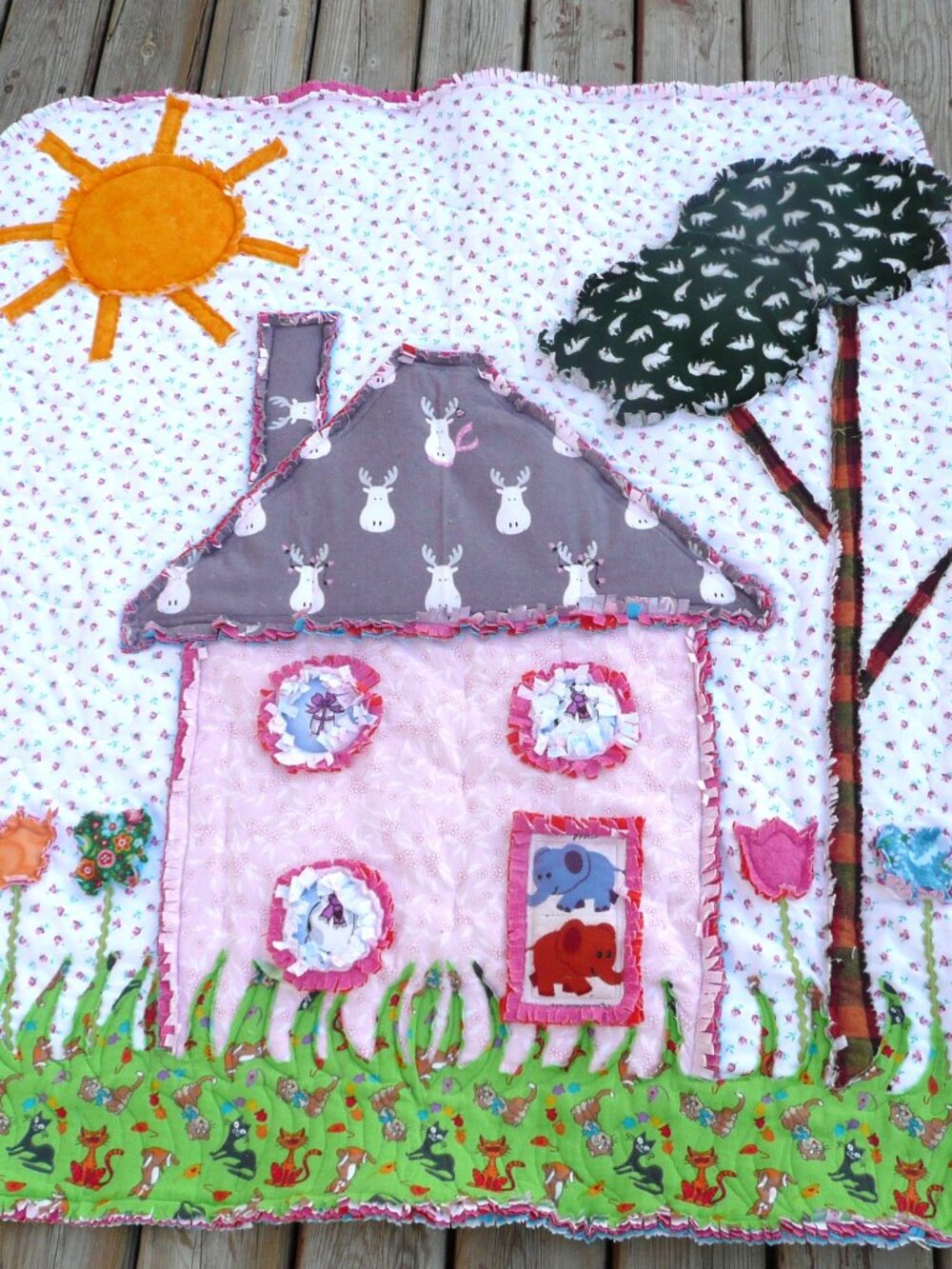 Handmade Baby Girl Crib Blanket Bedding Baby Shower Gift Ideas Gifts Rag Quilt